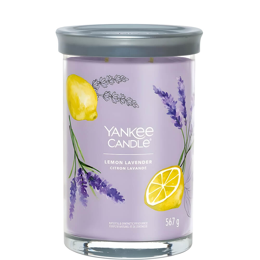 Candela profumata "Limone e lavanda", 2 stoppini Yankee Candle Lemon Lavender Tumbler 567 g