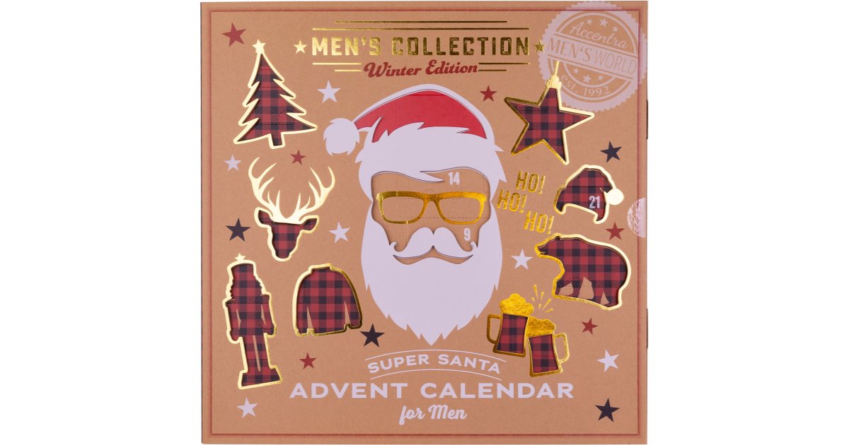 Accentra Colectia barbati Winter Edition Calendar de Advent pentru barbati 24 de piese