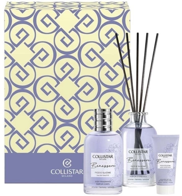 Collistar Benessere Fico e Glicine Set (edt/100ml + c/br/50ml + diff/100ml)
