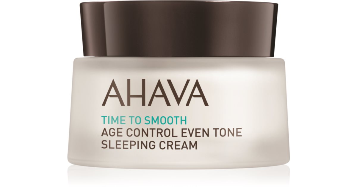 AHAVA Time To Smooth crème de nuit illuminatrice contre les premiers signes du vieillissement cutané 50 ml