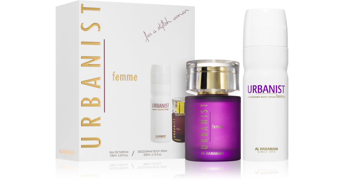 Al Haramain Urbanist Combo Σετ για γυναίκες Urbanist Eau de Parfum 100 ml + αποσμητικό Urbanist 200 ml