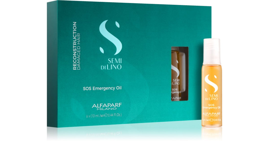 Alfaparf Milano Semi di Lino Reconstrução SOS Óleo de Emergência 6 x 13 ml