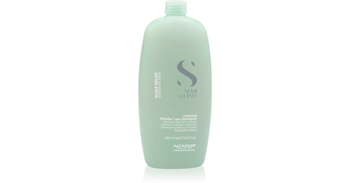 Alfaparf Milano Shampoo calmante para couro cabeludo Semi Di Lino para couro cabeludo sensível 1000 ml