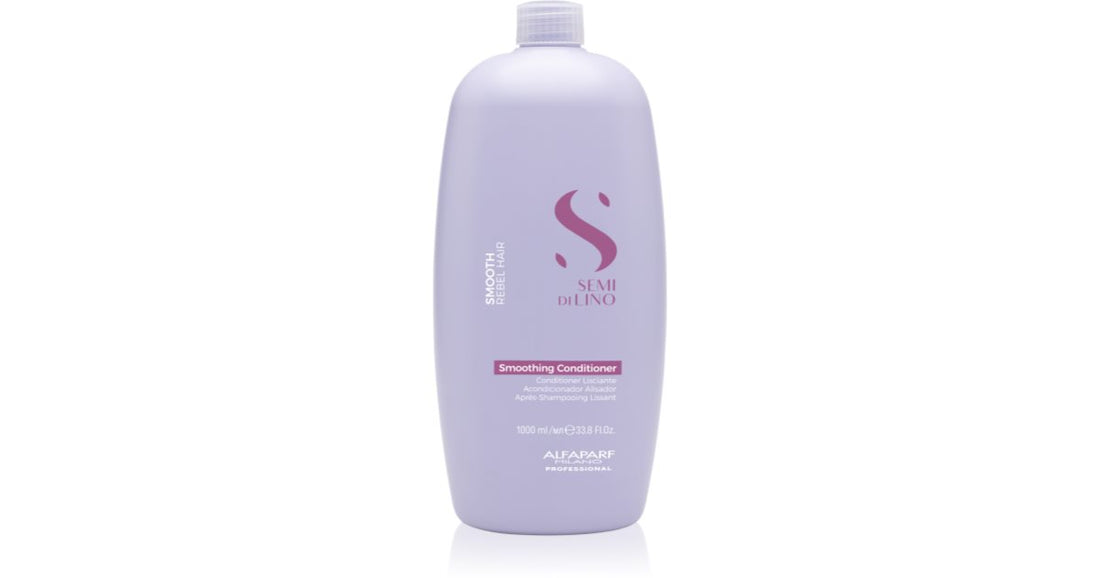 Alfaparf Milano Condicionador suavizante Semi di Lino para cabelos rebeldes e crespos 1000 ml