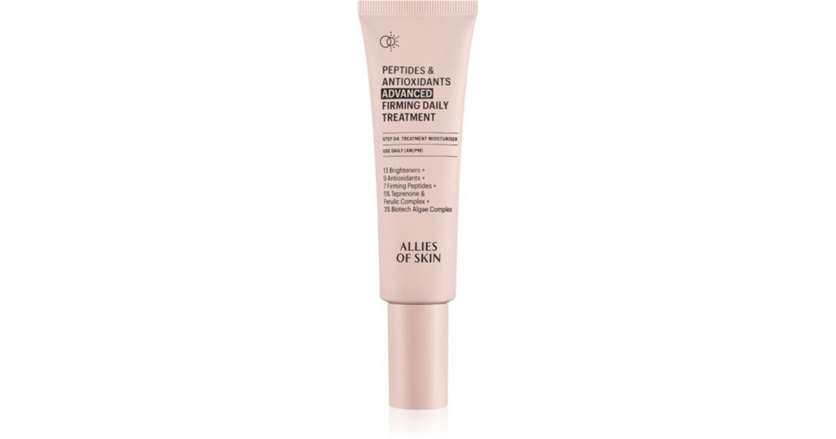 Allies of Skin Péptidos y antioxidantes crema reafirmante intensa de día y noche para hidratar y tensar la piel 48 ml