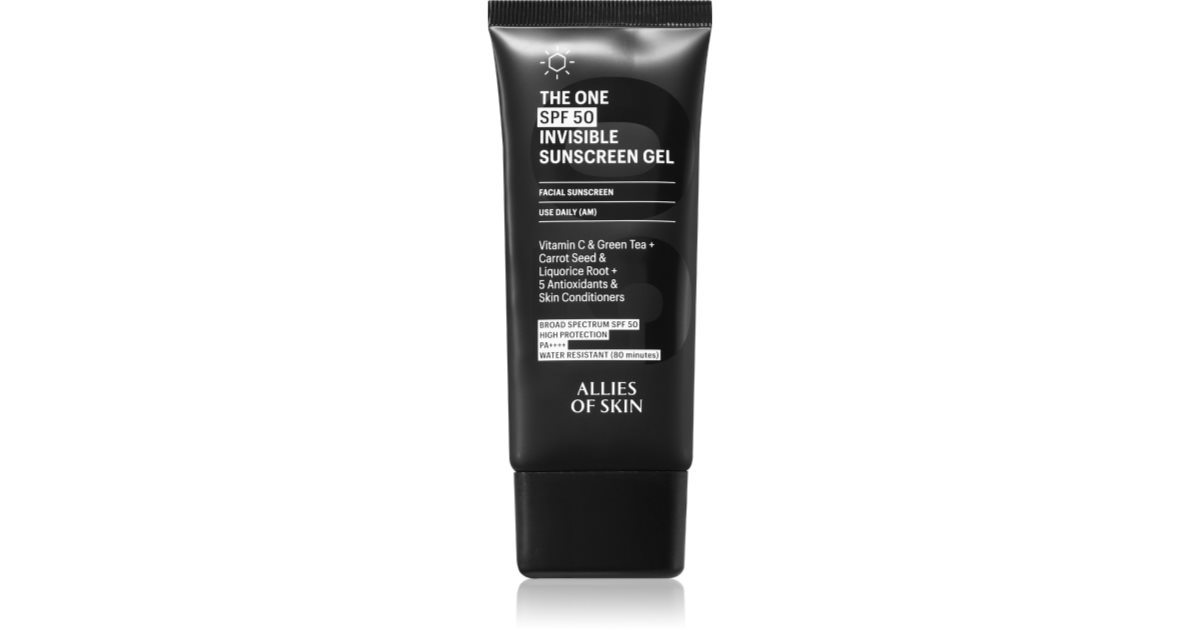 Allies of Skin Gel protector matifiant The One Invisible SPF 50 50 ml