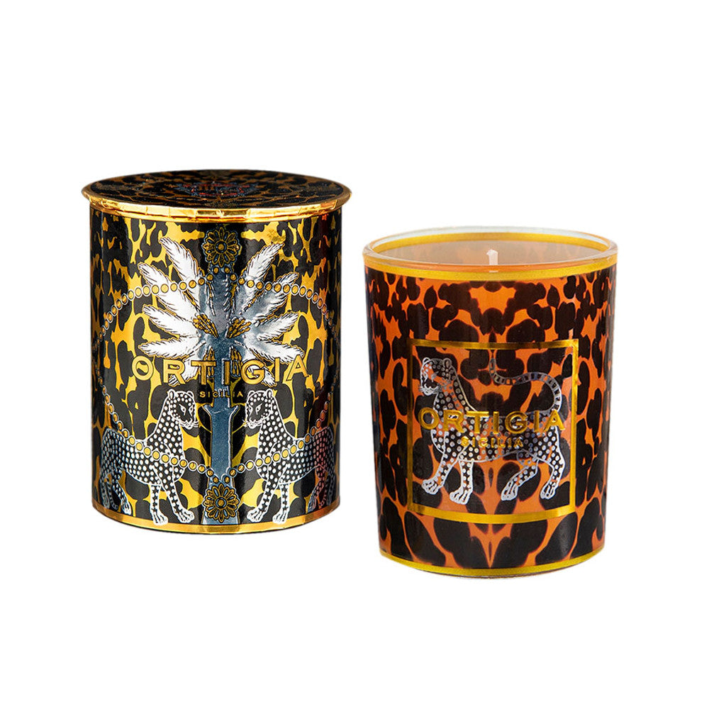 Ortigia Ambra Nera Decorata 150 g — Candela