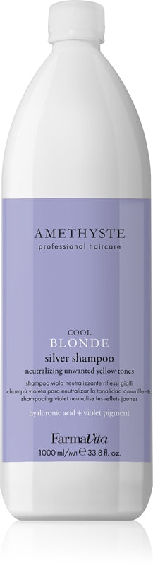 FarmaVita Amethyste Cool Blonde shampoo viola per capelli biondi e con mèches 1000 ml
