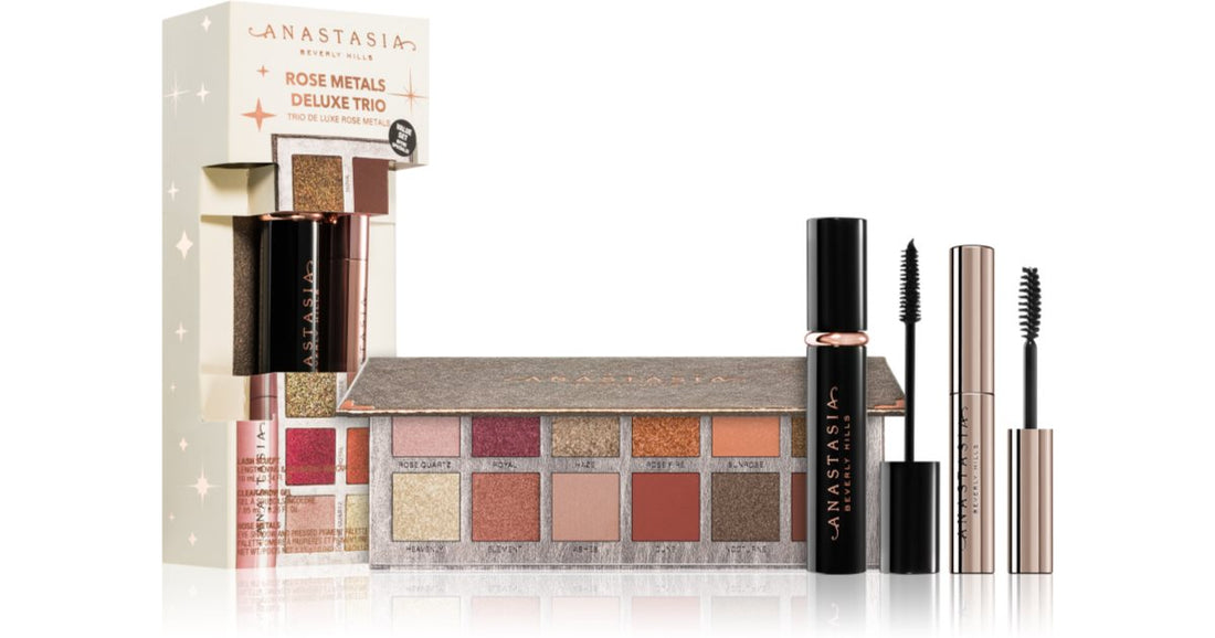 Anastasia Beverly Hills Rose Metals Deluxe Trio Gift Set (pour les yeux et les sourcils)