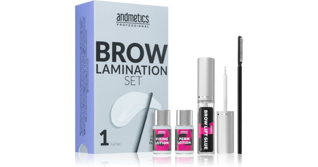 andmetics Set profesional de laminare a sprancenelor