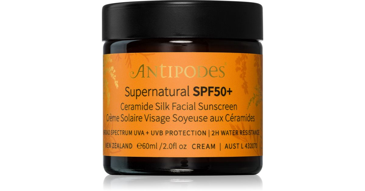 Antipodes Supernatural SPF50+ קרמיקה משי פנים שמש SPF 50+ 60 מ&quot;ל