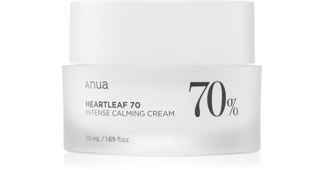 Anua Heartleaf 70% Intensiivinen rauhoittava ja suojaava voide kaikille ihotyypeille, myös herkälle iholle 50 ml