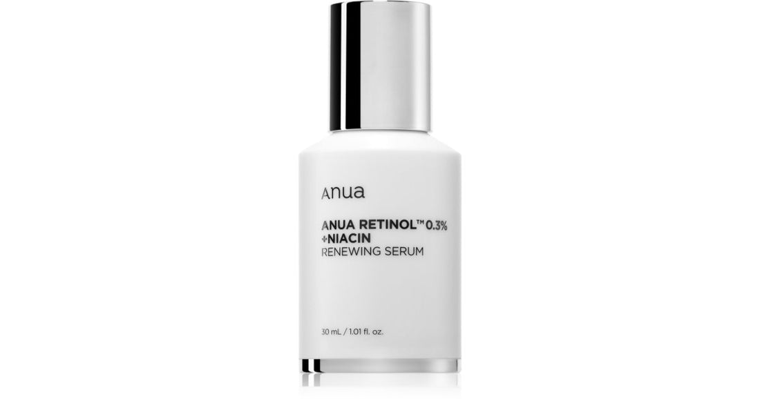 Anua Retinol 0,3% + Niasiini uudistava yöseerumi laajentuneille huokosille ja ryppyille 30 ml