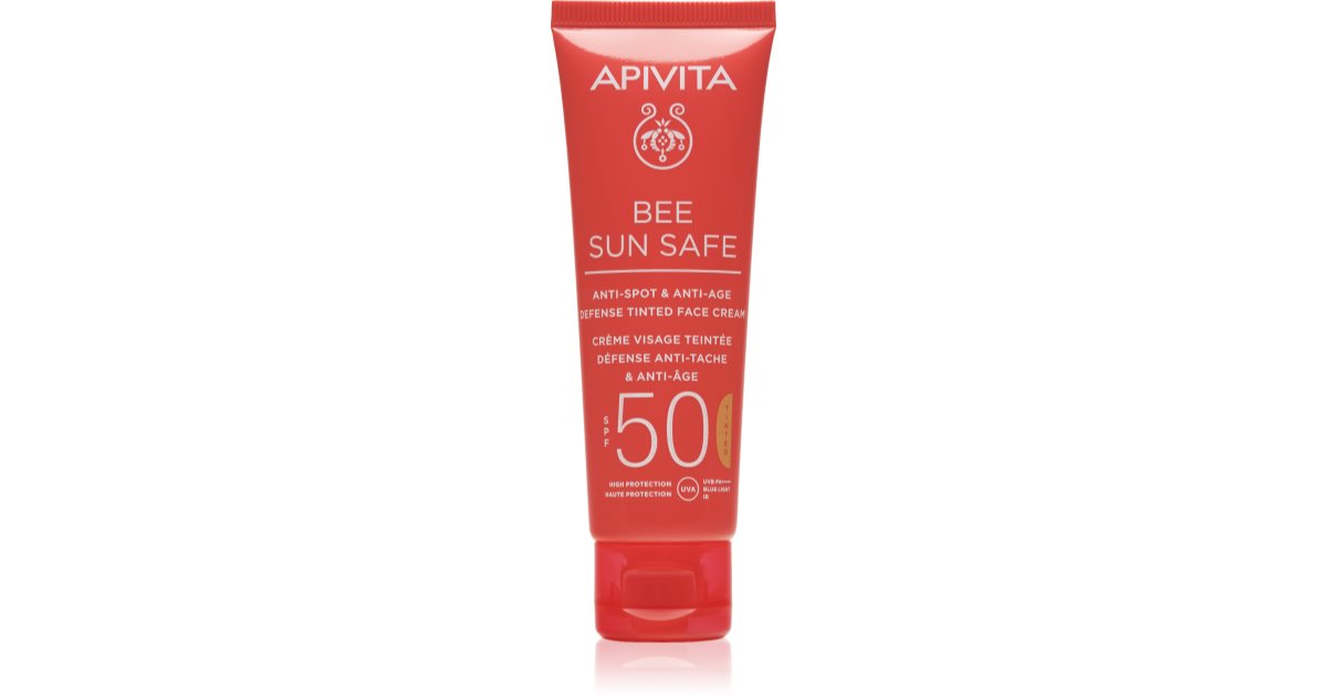 Apivita Bee Sun Gekleurde beschermende gezichtscrème SPF 50 50 ml