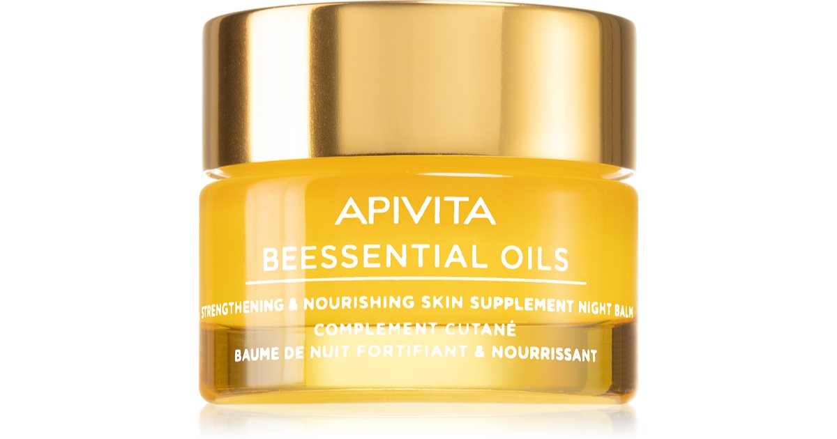 Apivita Beessential Oils Balsamo Notte Rinforzante e Nutriente 15 ml