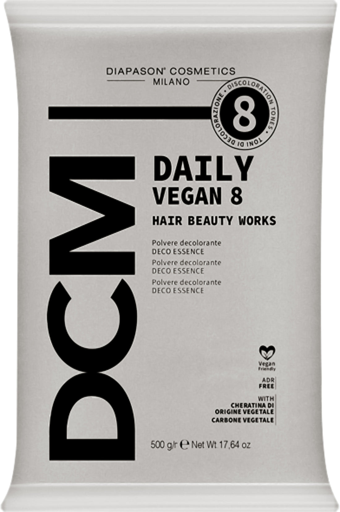 Polvere decolorante per capelli, fino a 8 toni DCM Diapason Daily Vegan 8 Hair Beauty Works 500 g