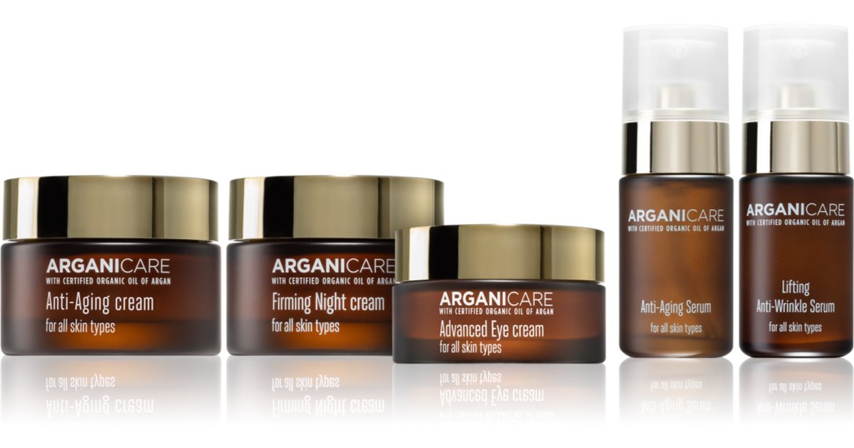 Arganicare Anti-aging ansiktspleiesett sett 5 stk