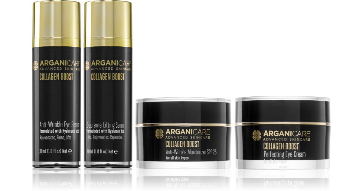 Arganicare Boost Collagen Kit pro péči o obličej 4 ks