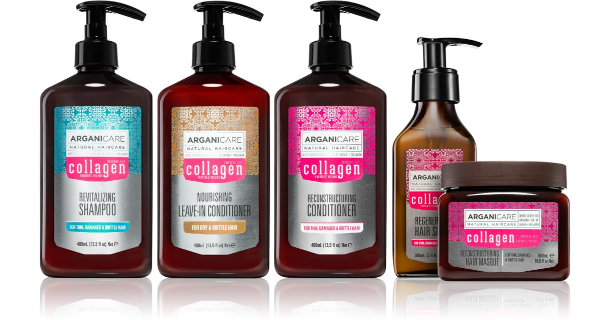 Arganicare Collageenset 400 ml + 400 ml + 400 ml + 500 ml + 100 ml