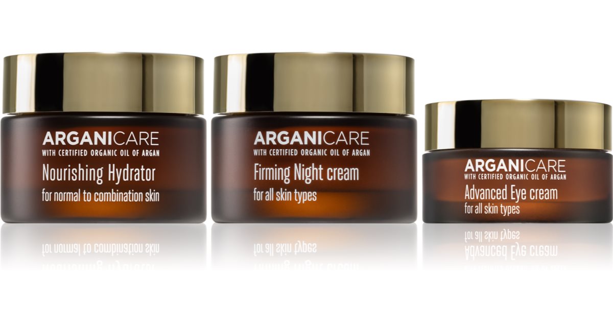 Arganicare Kit tratamiento cuidado facial hidratante 3uds