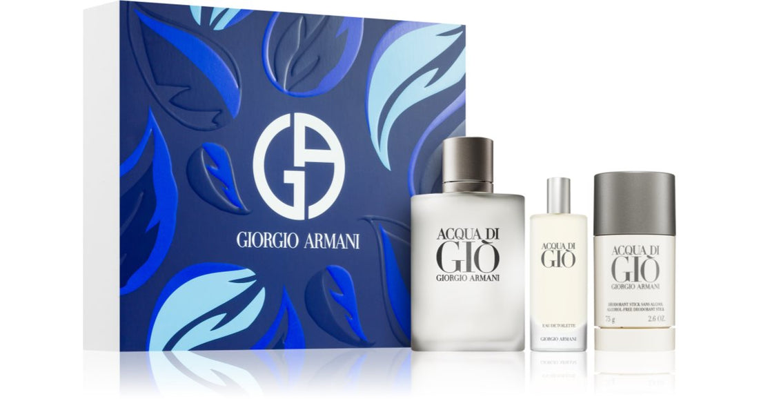 Giorgio Armani 아쿠아디지오 기프트 박스 남성용 오드뚜왈렛 100ml + 데오도란트 스틱 75gr + 오드뚜왈렛 15ml