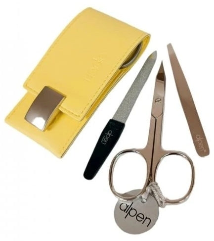 Set per manicure, giallo, 4 pezzi Alpen