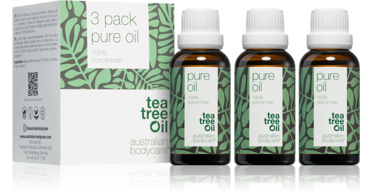 Australian Bodycare Tea Tree Oil tea tree essensiell olje 3x30 ml