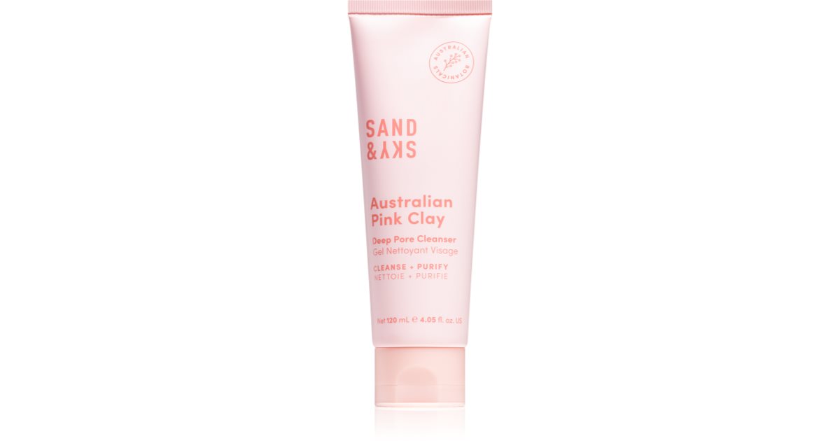 Sand &amp; Sky Australian Pink Clay Deep Pore Cleansing Gel Make-up Remover with Detox Effect 120ml