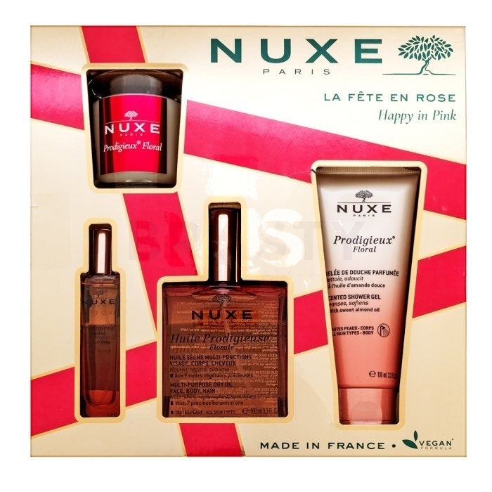 Nuxe Happy In Pink Set 100 ml + 15 ml + 70 g