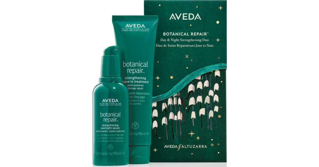 Aveda علبة هدايا علاجية للتقوية النهارية والليلية من Holiday Botanical Repair (لشعر أقوى) قطعة واحدة