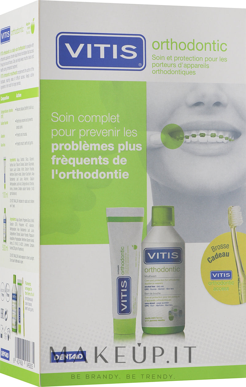 Set Dentaid Vitis Orthodontic (toothpaste/100ml + toothbrush + mouthwash/500ml)