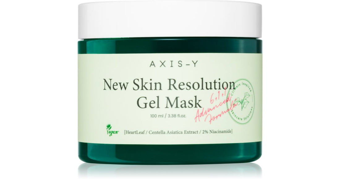 AXIS-Y 6+1+1 Advanced Formula New Skin Resolution maschera in gel lenitiva con effetto rinfrescante 100 ml