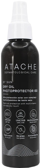 Olio corpo con filtro solare Atache Be Sun Dry Oil Photoprotector Spf 50 150 ml