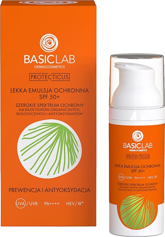 Basiclab Dermocosmetics Protecticus Emulsione Leggera SPF 50+ 50 ml — Crema Solare