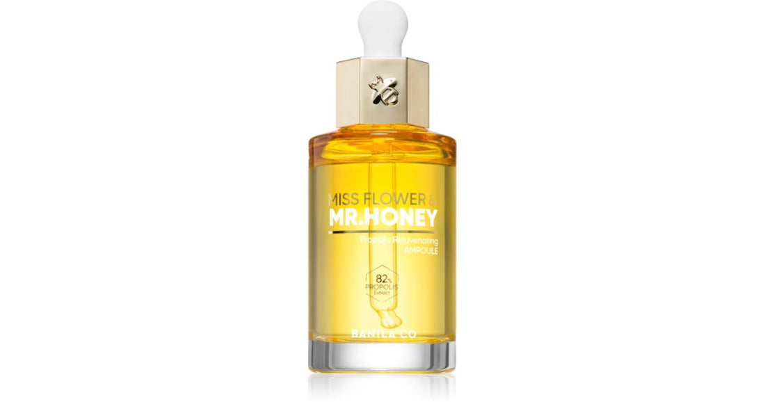 Banila Co. Miss Flower &amp; Mr. Honey Propolis siero ringiovanente intenso per lisciare la pelle e ridurre i pori 50 ml