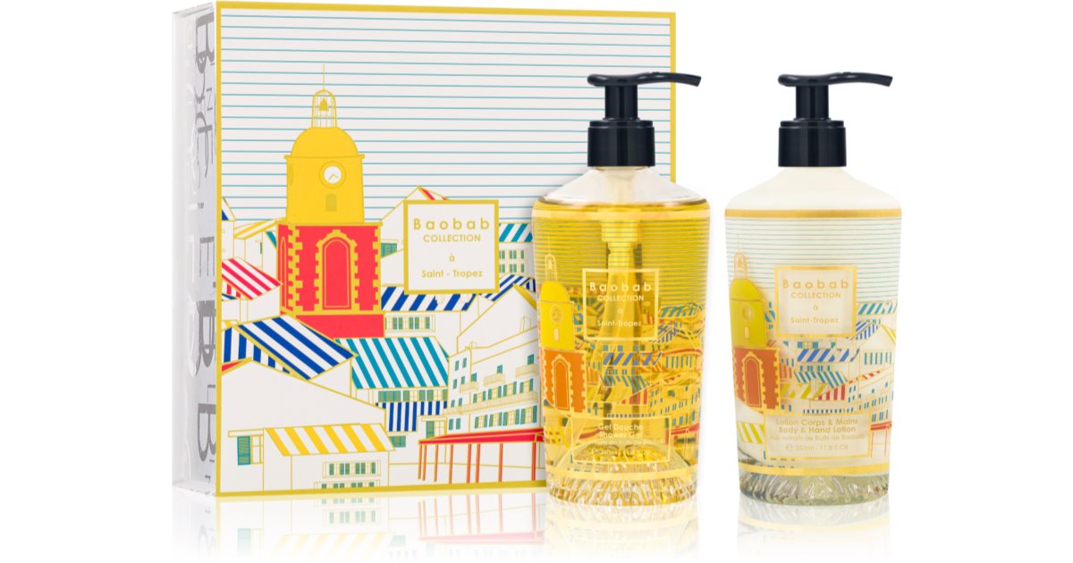 Baobab Collection Body Wellness À Saint-Tropez coffret cadeau gel douche 350 ml + lait mains et corps 350 ml