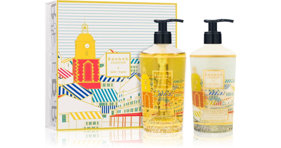 Baobab Collection Coffret Body Wellness À Saint-Tropez savon liquide mains 350 ml + lait mains et corps 350 ml