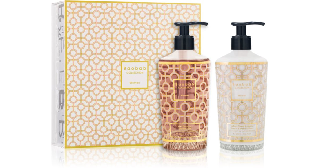 Baobab Collection Body Wellness kvinde gaveæske shower gel 350 ml + hånd- og kropsmælk 350 ml