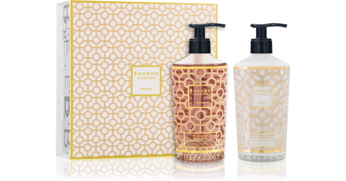 Baobab Collection Coffret cadeau femme Body Wellness lait mains et corps 350 ml + savon liquide mains 350 ml