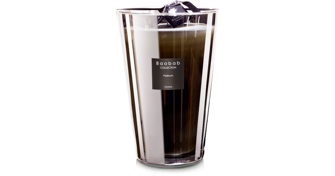 Baobab Collection Bougie parfumée Les Exclusives Platine 35 cm