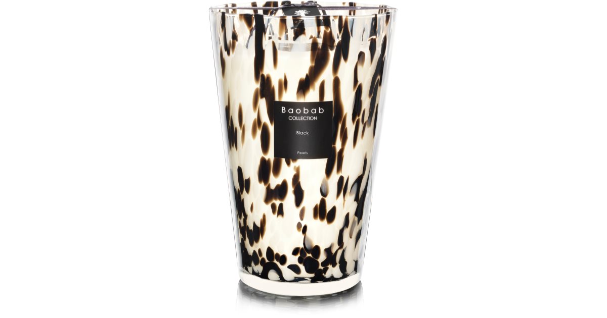 Baobab Collection Pearls Black scented candle 16 cm