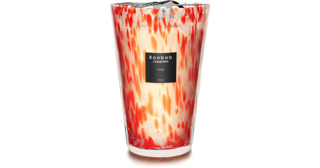 Baobab Collection Bougie parfumée Perles Corail 8 cm