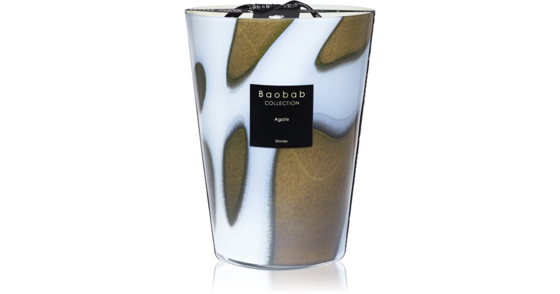 Baobab Collection Bougie parfumée Pierres Agate 24 cm