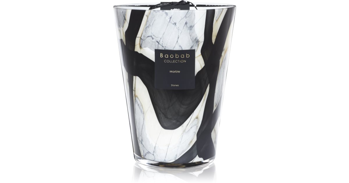 Baobab Collection Bougie parfumée Stones Marbre 24 cm