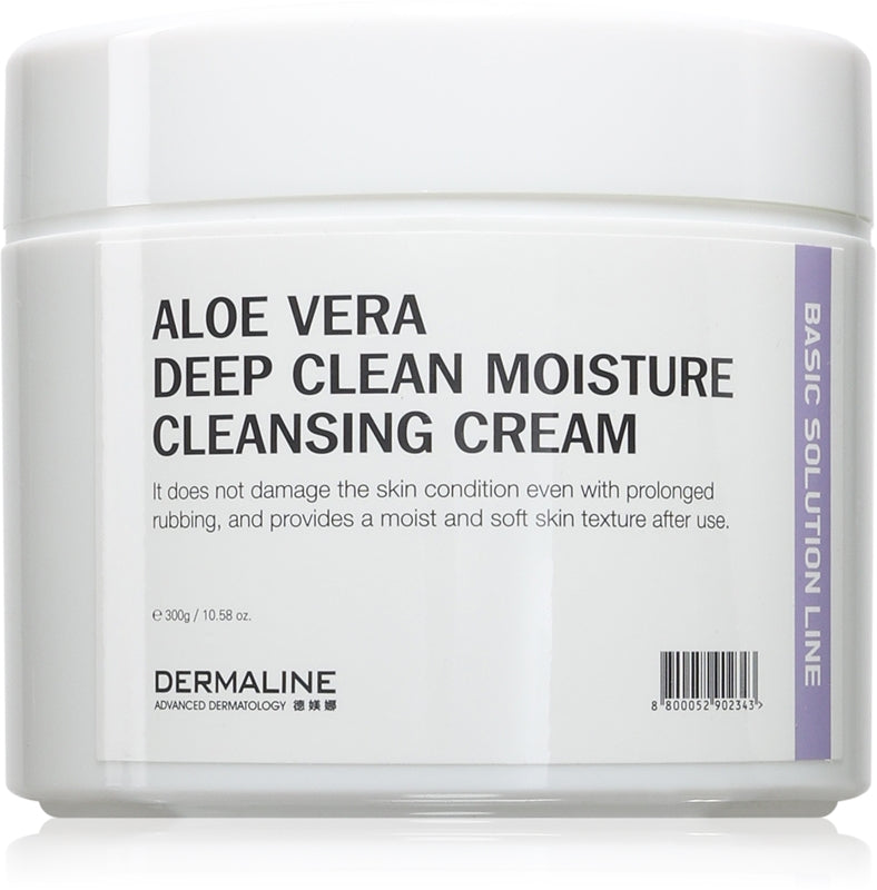 Dermaline Basic Solution Line Aloe Vera Deep Clean モイスチャー クレンジングクリーム アロエベラ配合の敏感肌用ディープクレンジングクリーム 300 ml 