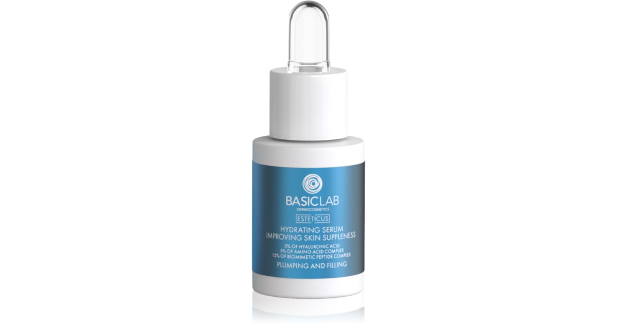 BasicLab Dermocosmetics Esteticus fuktighetsgivende serum oppstrammende effekt 3 % hyaluronsyre 15 ml