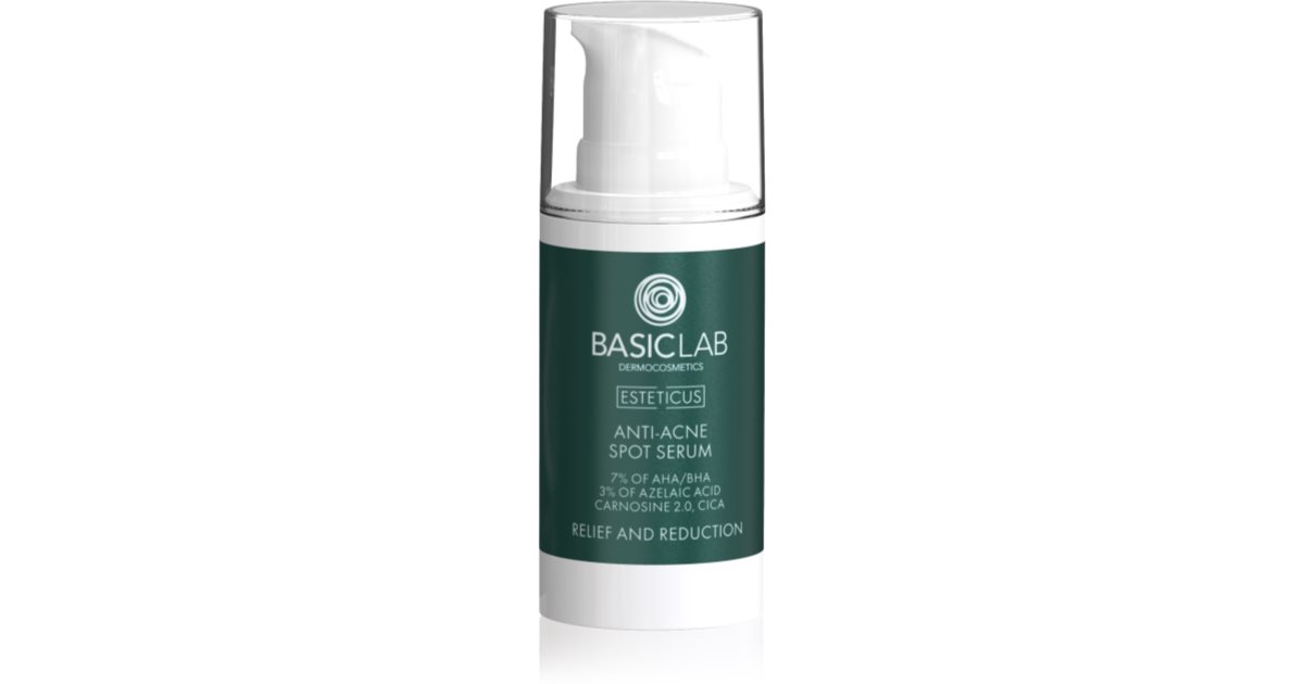 BasicLab Dermocosmetics Esteticus traitement anti-acné localisé aux Acides AHA 15 ml