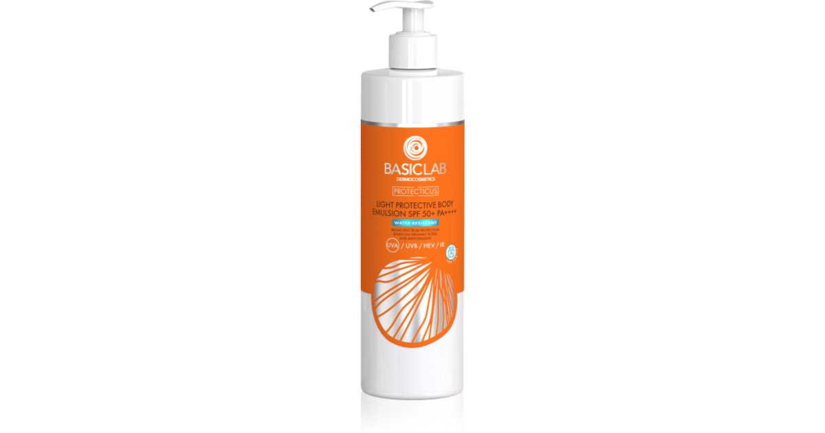 BasicLab Dermokosmetikk Protecticus lettbeskyttende emulsjon mot eksterne midler SPF 50+ 300 ml