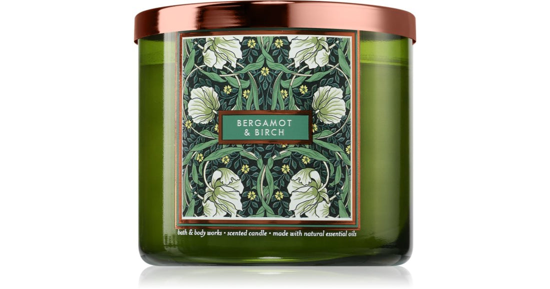 Bath &amp; Body Works Bougie parfumée Bergamote &amp; Bouleau 411 g