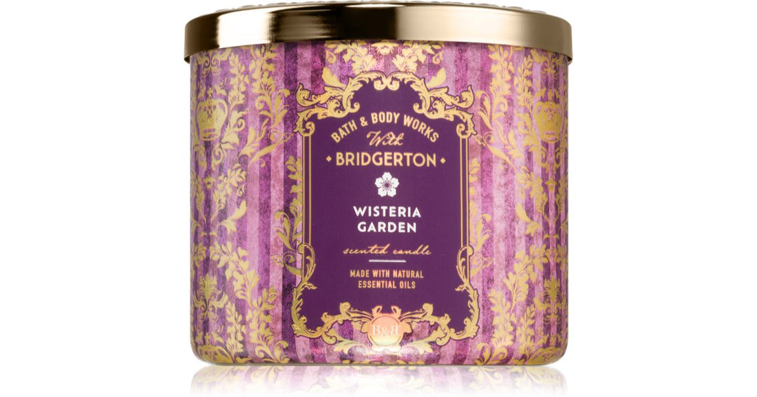 Bath &amp; Body Works Bridgerton Wisteria Garden tuoksukynttilä 411 g